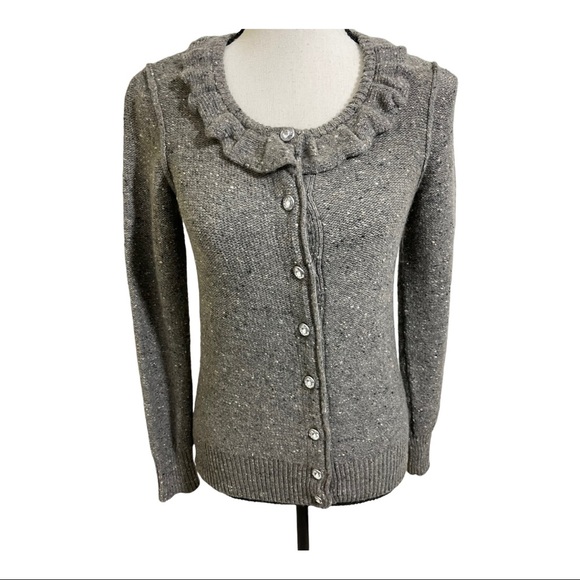 Collection fifty nine womens Crystal button front cardigan wool & cashmere XS - Picture 2 of 10